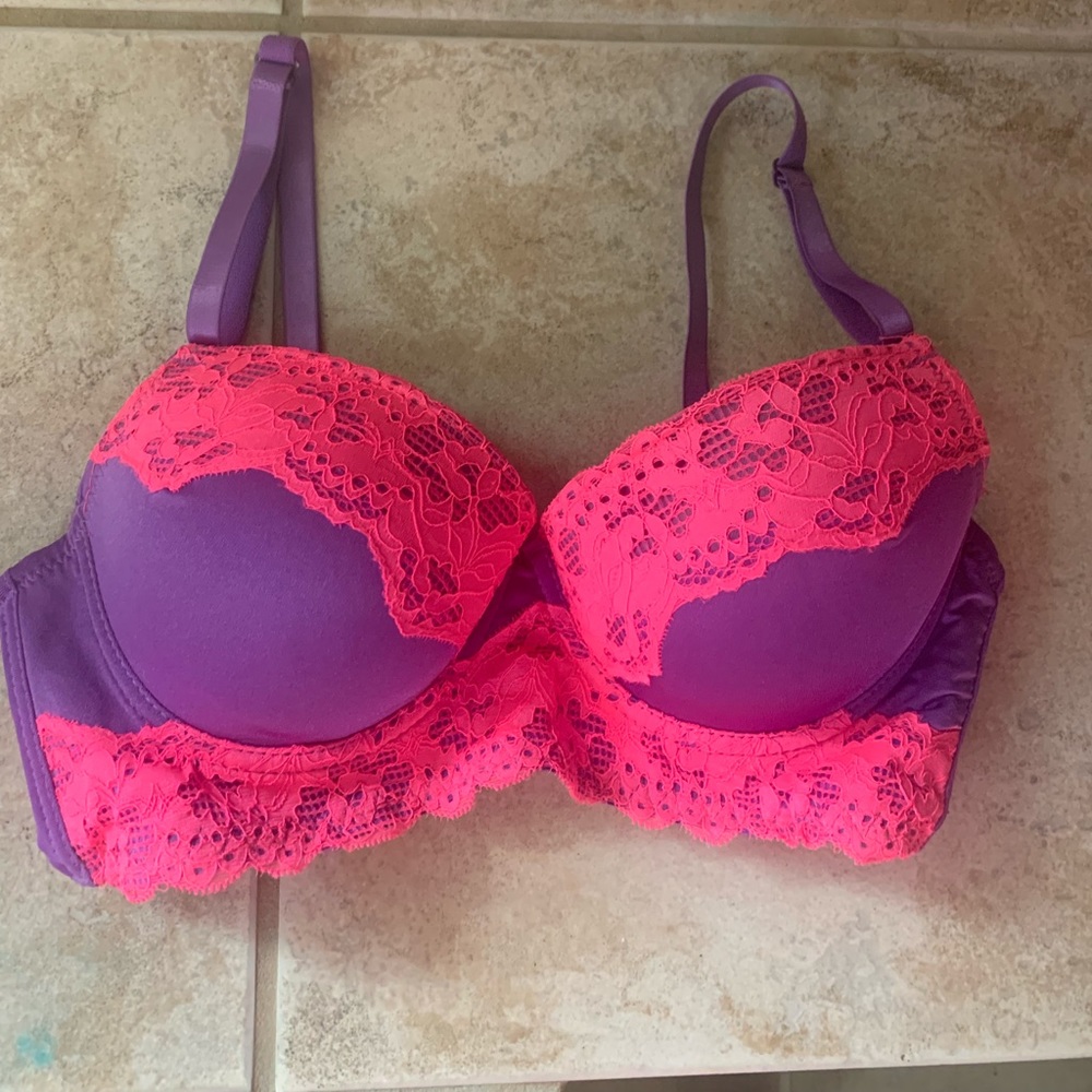 Pink and Purple Push Up Bra